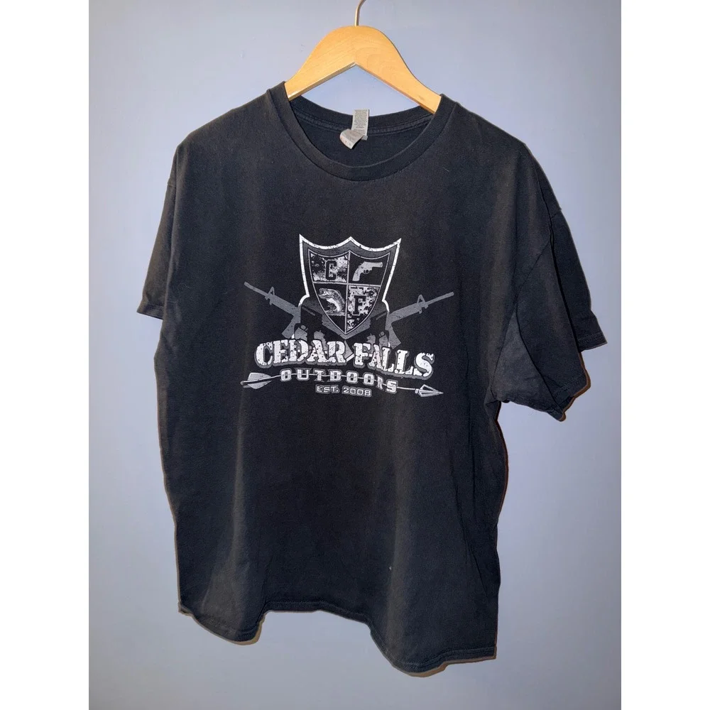 Gildan‎ Cedar Falls Outdoors Missouri Eagle Graphic T-Shirt Mens XL Black